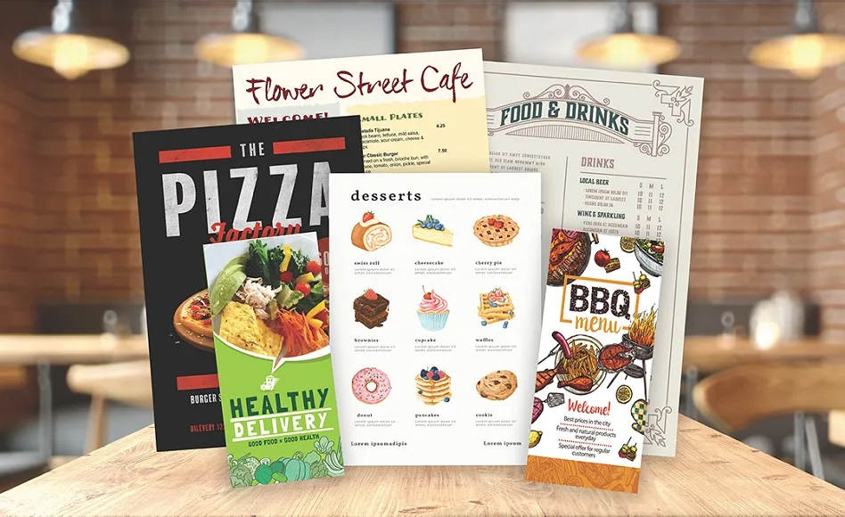 Menu printing Bangor