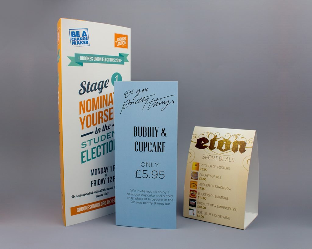 Table Tents Printing Bangor